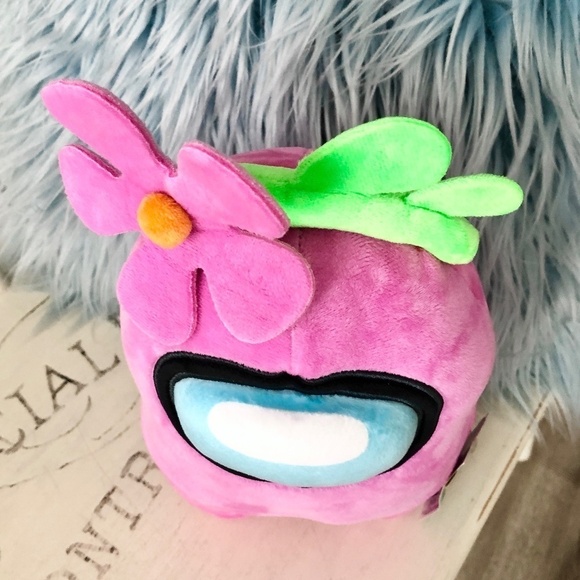 Among Us, Official, 12 Inch, Stuffed, Plush, Pink, With, Flower, New With Tags - Picture 5 of 12